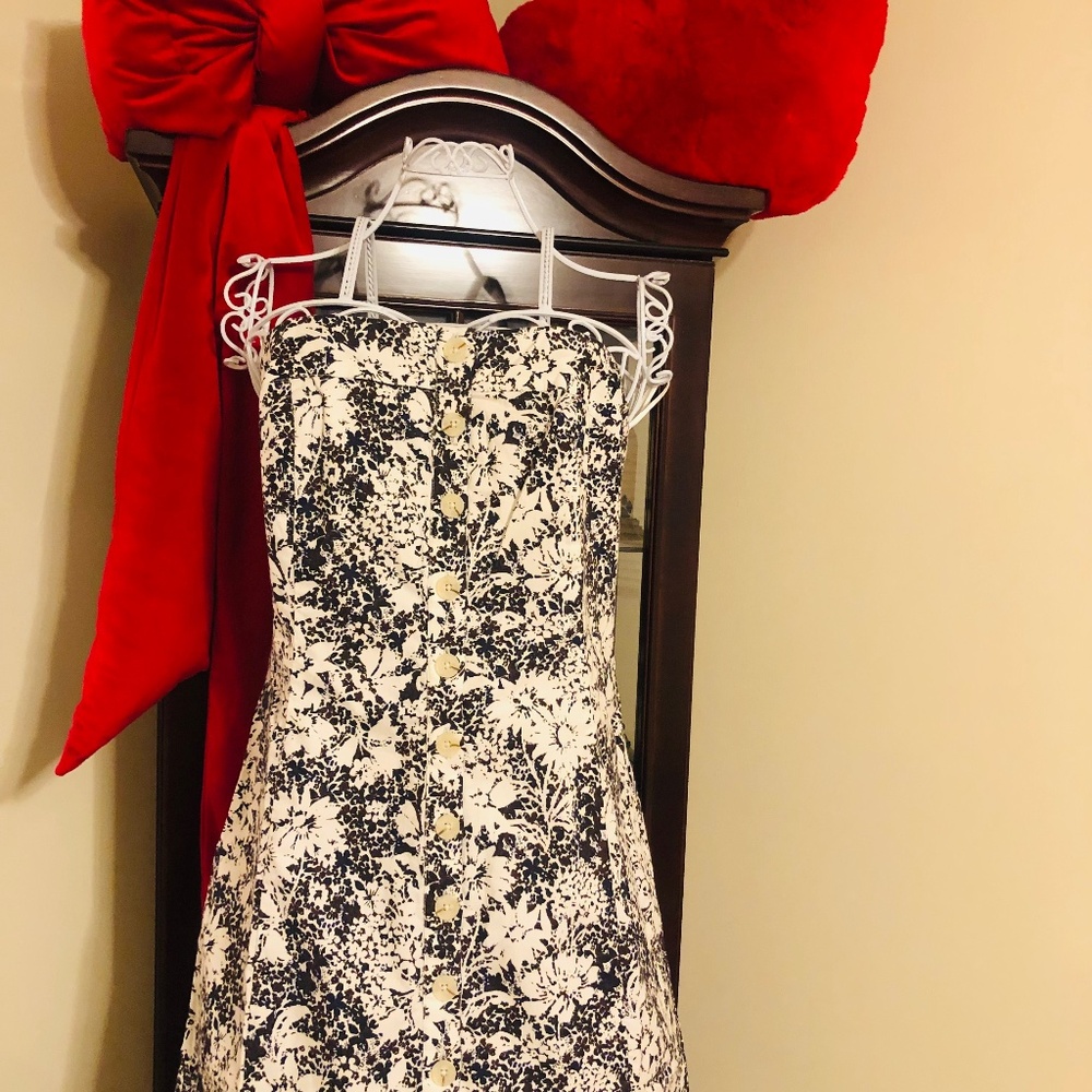 Just in NWT Free People Tomas Sleeveless Dress in Classic Floral Combo